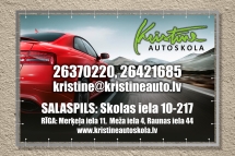 Kristīnes Autoskola - banera dizains