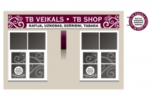 TB veikals - Vizuāla un gaismas reklāma